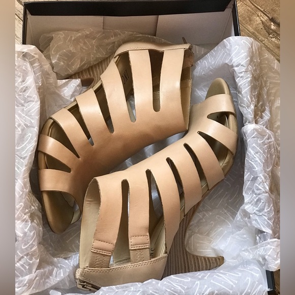 Nude Tan Cream Beige Gladiator Strappy Heels I.N.C - Picture 3 of 3